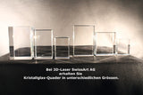 Glas-Quader - 3D-Foto in Glas - mit/ohne Leuchtsockel LSS