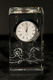 Kristallglas-Uhr quadratisch - Klein