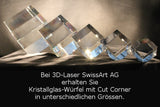 Kristallglas-Würfel  "Cut corner"