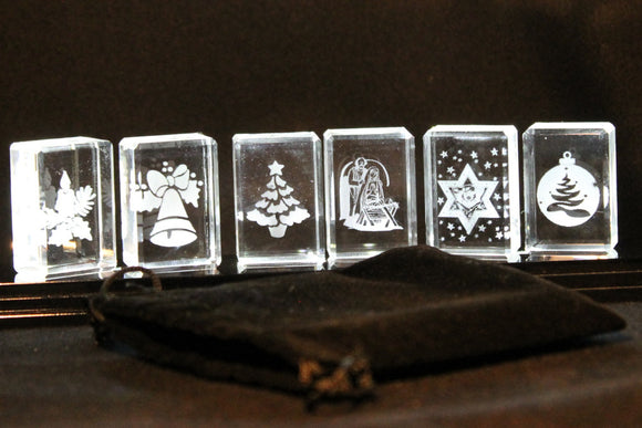 Weihnachts-Deko aus Kristallglas